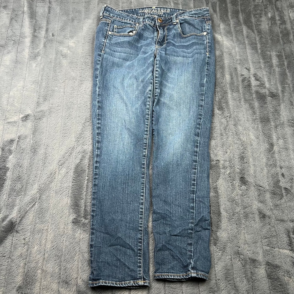 American Eagle Skinny Stretch Jeans Womens 12 Regular Medium Wash Denim